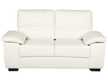 2-istuttava sohva keinonahka kermanvalkoinen VOGAR