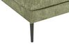 Left Hand Fabric Corner Sofa Green FLAM_934588