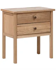 Comodino 2 cassetti SALTON Legno di sassofrasso Marrone_941478