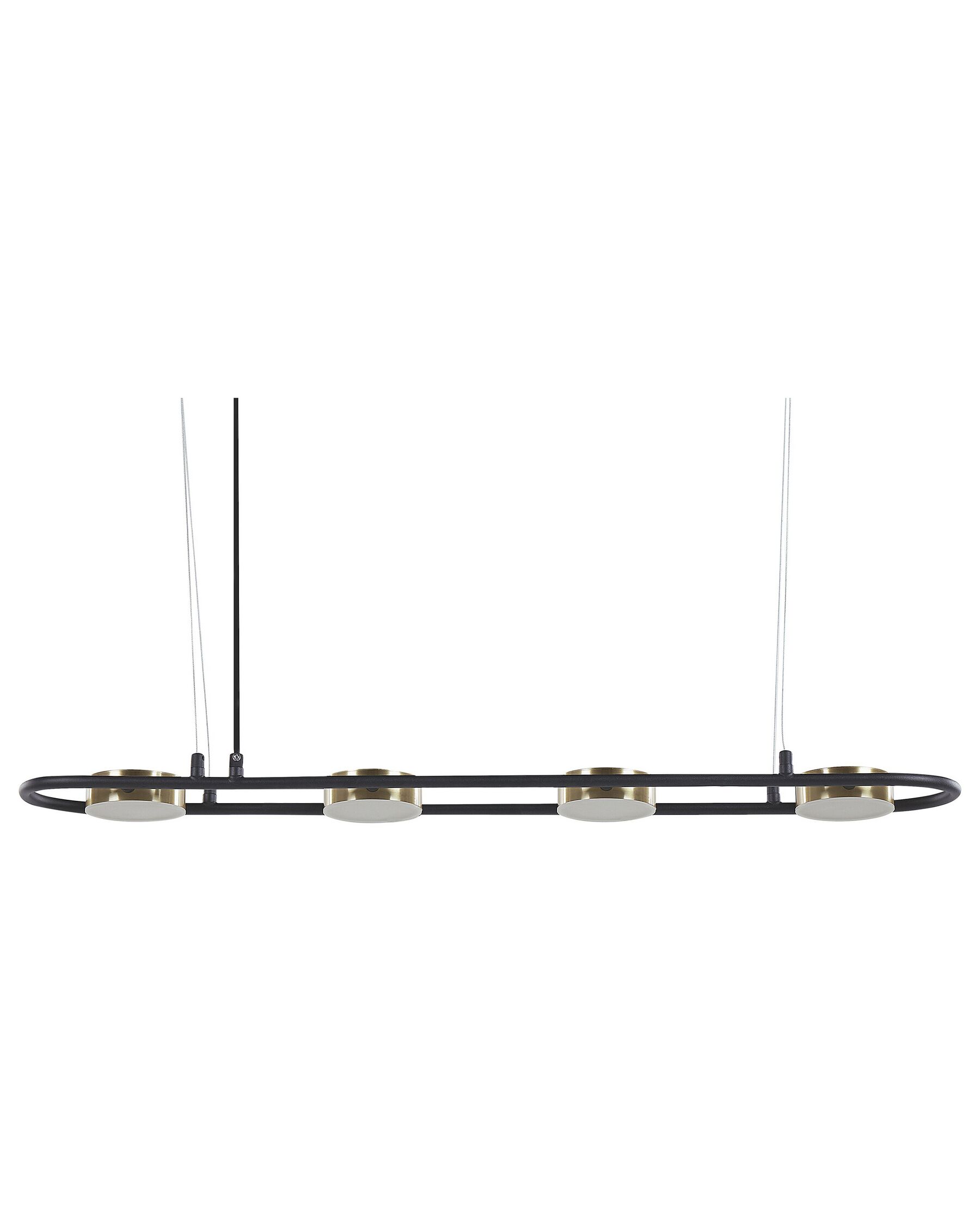 Lampadario LED metallo nero e ottone 85 cm MALI_824688