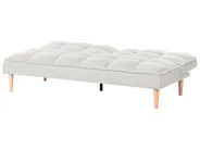 Sofa Bed 3 Seater SILJAN Fabric Off-White_968670