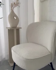 Armchair VOSS Boucle White_951071
