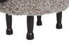 Hocker Felloptik mit Stauraum grau Schafhocker SHEEP_783613