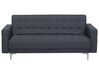 Conjunto de sofás reclináveis com 5 lugares em tecido cinzento escuro ABERDEEN_719102
