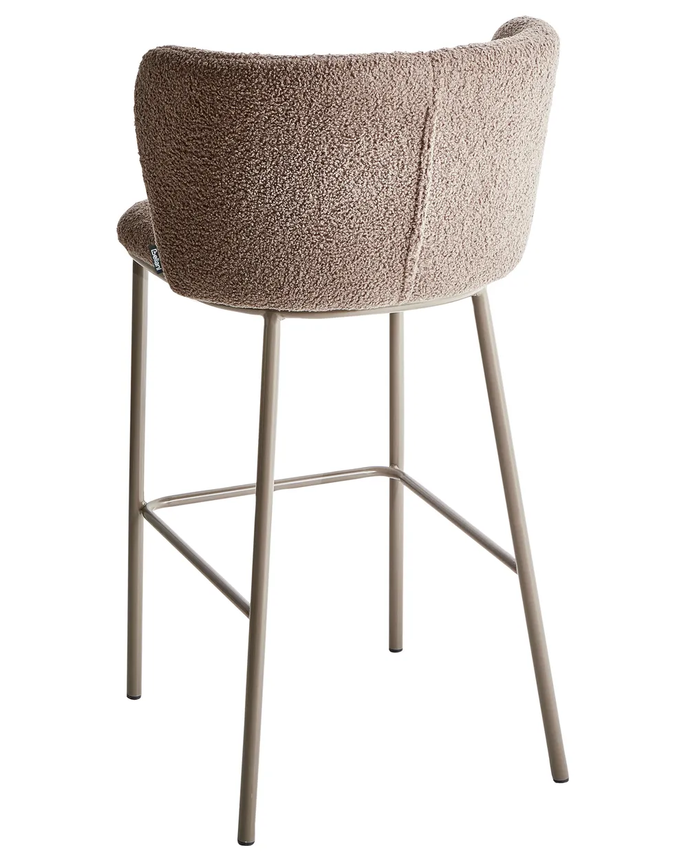 Set of 2 Bar Chairs MINA II Boucle Brown_1026921