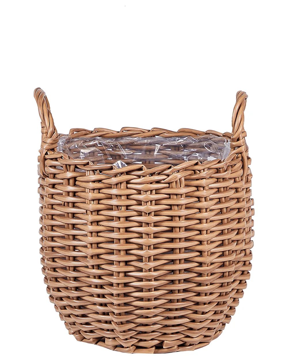Zestaw 3 koszy na kwiaty AUCUBA 26/34/44 cm Jasnobrązowy_897111