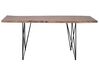 Acacia Dining Table 180 x 90 cm Dark Wood with Black MUMBAI_740696