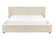 Bed Corduroy LINARDS 160 x 200 cm (EU King Size) Beige_876120