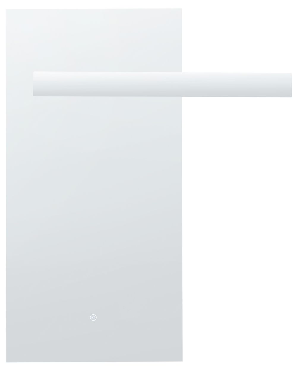 LED-Badezimmer-Spiegel MAUX 83 cm 100 cm Silber