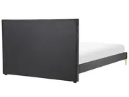 Cama Veludo LIMOUX 140 x 200 cm Preto_867215