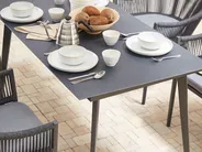 Garden Dining Table MILETO 140 cm 80 cm Glass Grey_808410