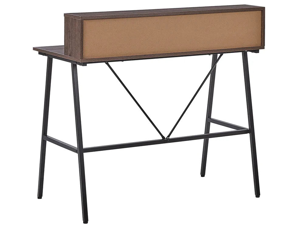 Biurko HARISON 100 cm 53 cm Ciemnobrązowy_808067