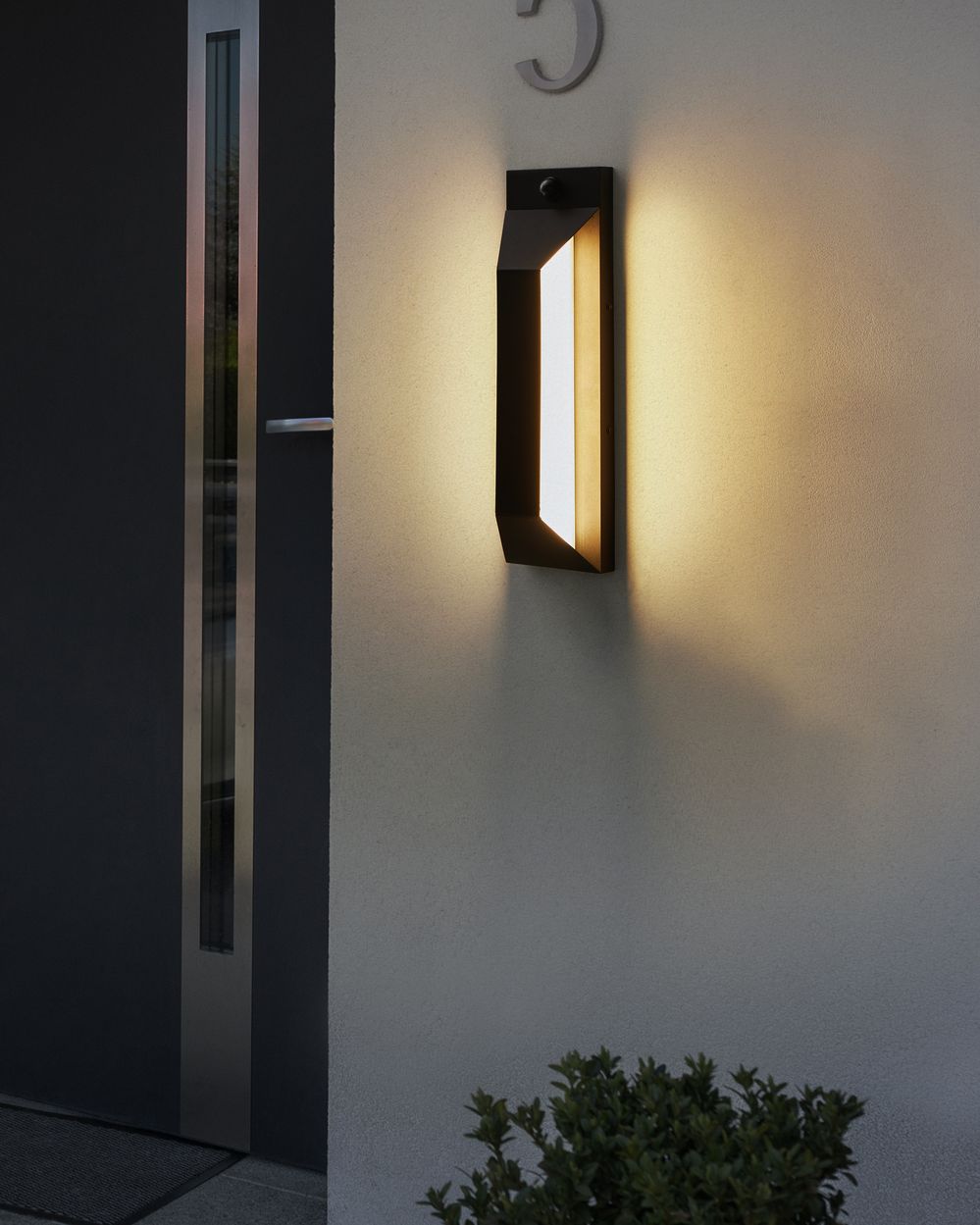 Outdoor LED Wall Light MAWZA with Motion Sensor Black
