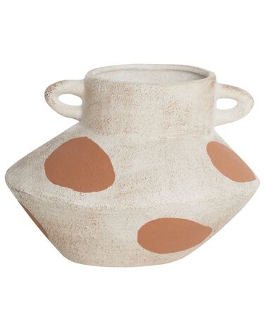 Vaso da fiori gres porcellanato beige 19 cm ALOSIDAE