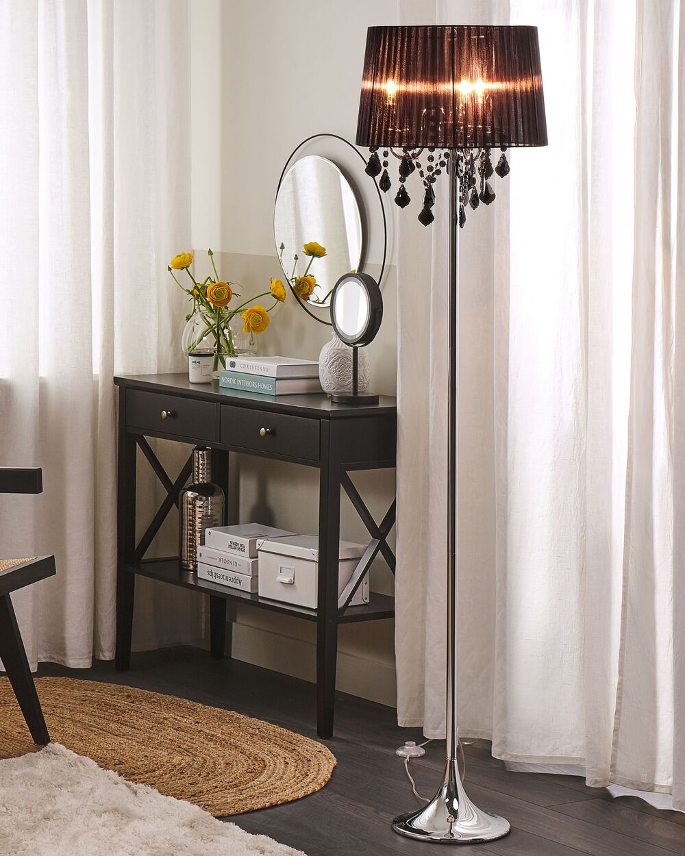 Floor Lamp EVANS Metal Black Beliani