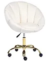 Desk Chair ANNABELLE Velvet Off-White