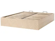 Ottoman Bed without Headboard ETEL Light Brown 160 x 200 cm (EU King Size)_1047567