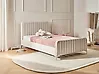Bed Velvet LUNAN 120 x 200 cm (EU Small Double) Light Beige