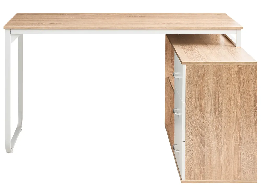 Corner Desk SOGNE 140 cm 100 cm Light Brown_1054775