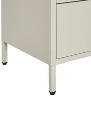 Comodino 2 cassetti KYLEA Metallo Beige chiaro_1053235