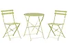 Bistro Set Folding FIORI Metal Lime Green