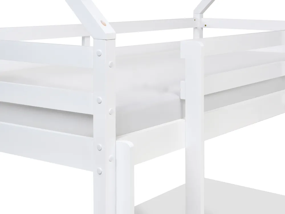 Bunk Bed with Drawers TERNAS Pine Wood White 90 x 200 cm (EU Single) with Storage_988845