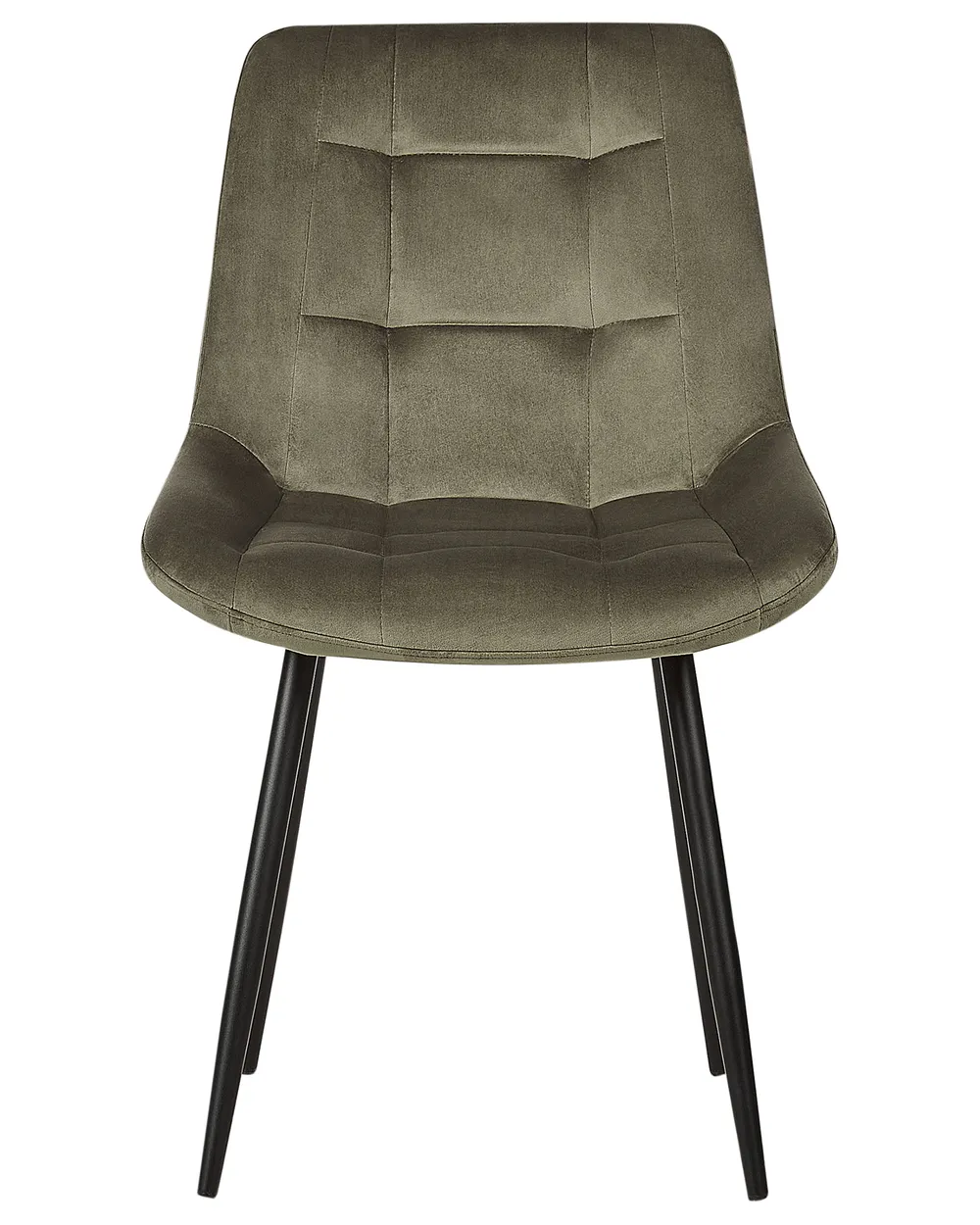 Set of 2 Dining Chairs MELROSE Velvet Olive Green_901912