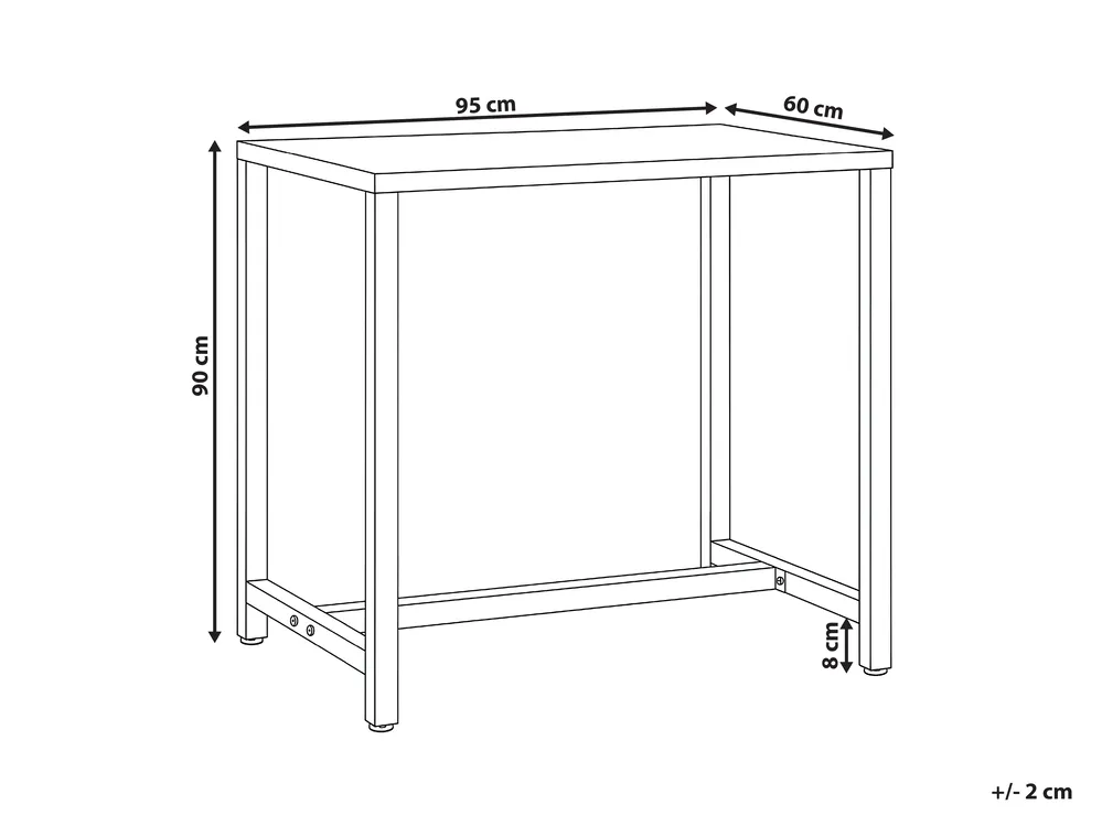 Outdoor Bar Table ROCHA Graphite Grey Metal_1079705