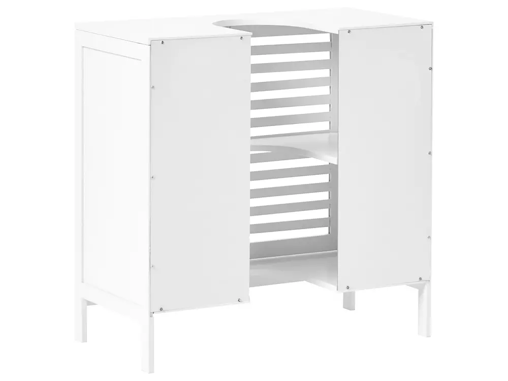 Szafka łazienkowa pod umywalkę MISSOULA 60 cm Bambus Biały_1031767