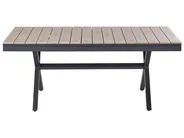 Stół ogrodowy rozkładany FANES 184/242 cm 90 cm Metal Grafitowy_928661