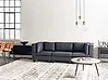 Sofá modular 3 plazas UNSTAD Piel sintética Negro