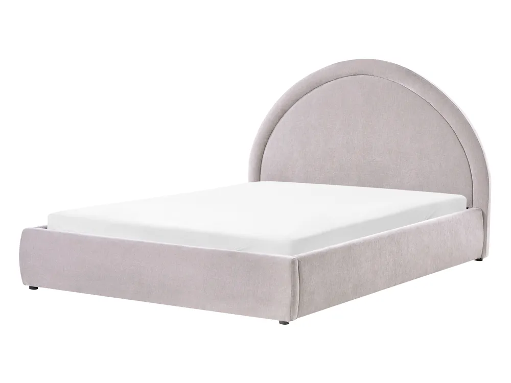 Letto contenitore MOUZON Ciniglia Tortora 140 x 200 cm_1019526