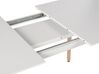 Mesa de comedor extensible blanco/madera clara 120/150 x 80 cm MIRABEL_820897