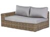 Conjunto de jardim modular 6 lugares em rattan sintético castanho claro PALERMO_927881