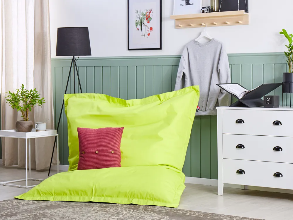 Bean Bag 300 L FUZZY 140 cm 180 cm Lime Green