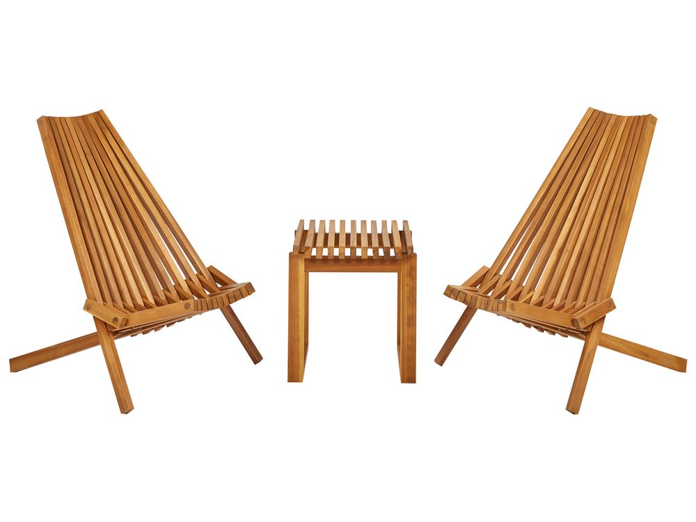 Acacia Wood Bistro Set BELLANO Beliani.no