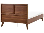 Ágy PE Rattan MONPAZIER 120 x 200 cm Sötétbarna_1037774