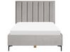 3 Piece Bedroom Set Velvet EU Double Size Grey SEZANNE_800109