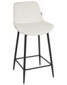 Set of 2 Velvet Bar Chairs Light Beige DUBROVNIK_928859