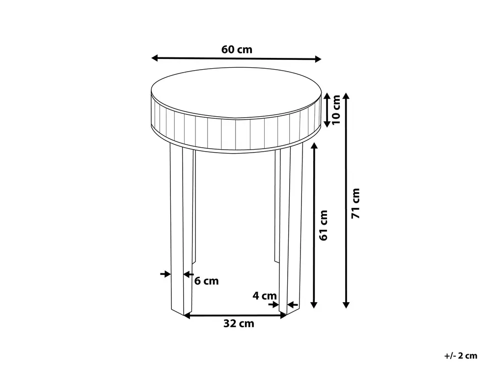 Table d'appoint RIMARDE Verre Argenté_1154708