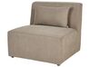 4-Sitzer Ecksofa Cord taupe rechtsseitig mit Ottomane LEMVIG_875441