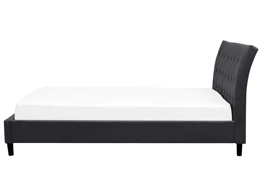 Bed Fabric SAVERNE 180 x 200 cm (EU Super King) Dark Grey_708220