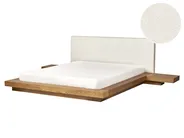 Bed Boucle ZEN 160 x 200 cm (EU King Size) Natural Ash Wood_931161