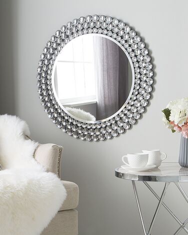 Round Wall Mirror ø 70 cm Silver STENAY