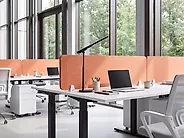 Desk Screen WALLY 130 x 40 cm Light Red_1185935