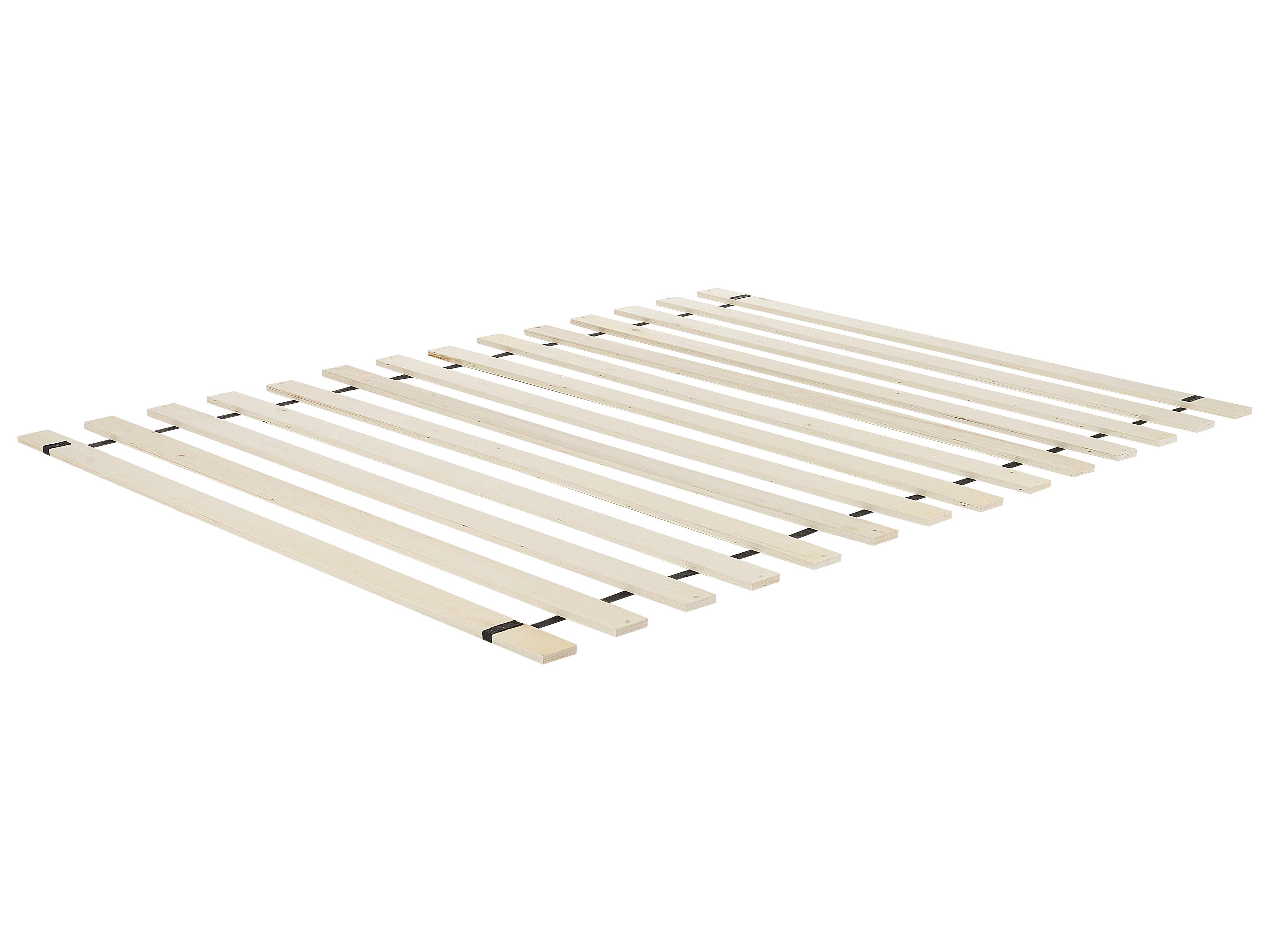 Bett mit Lattenrost Stoff MILLAY 140 x 200 cm Cremeweiß_925777