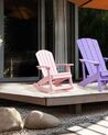 Fotel bujany ogrodowy dla dzieci różowy ADIRONDACK_918327