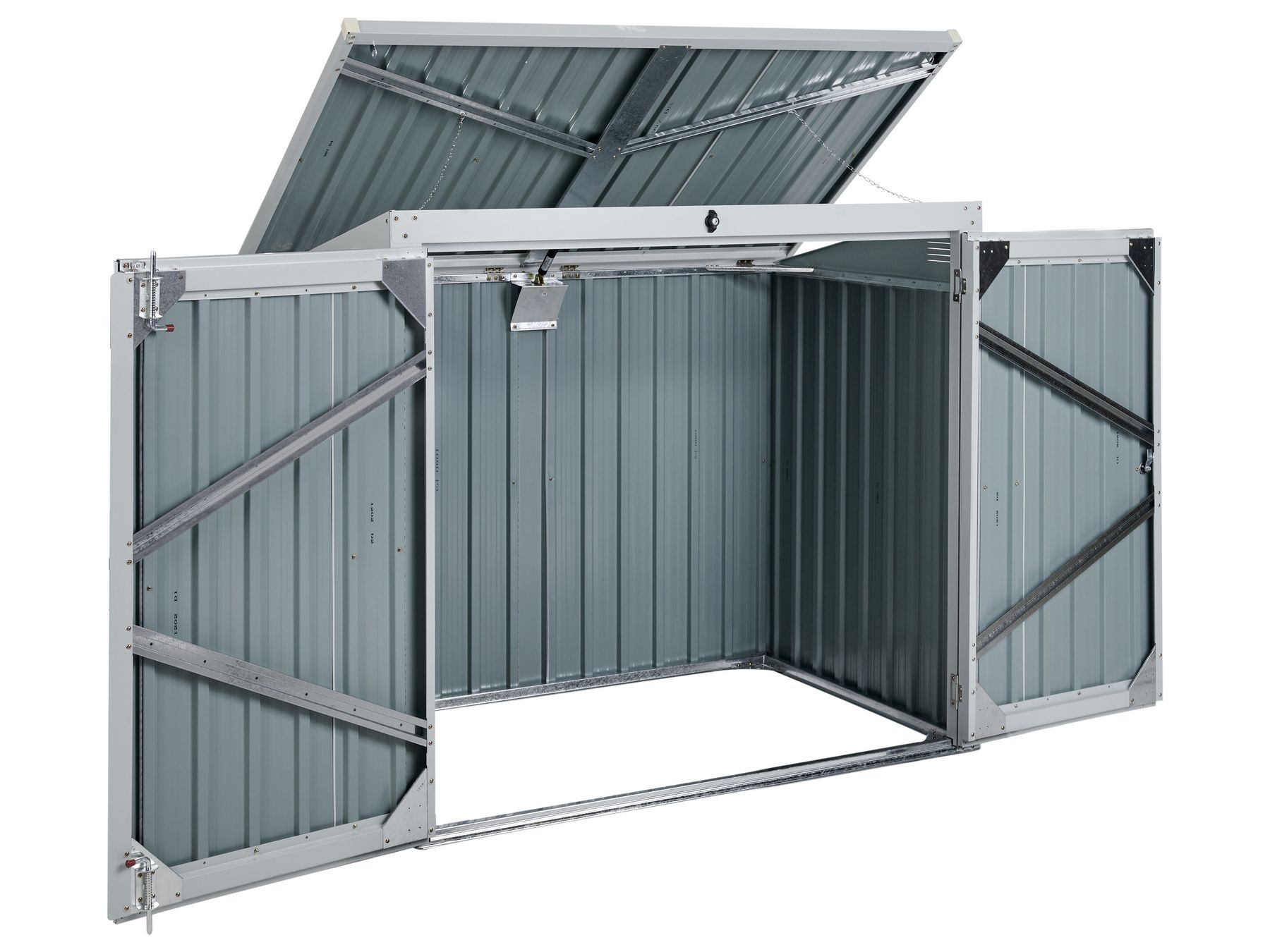 Steel Garden Storage Shed White MOENA Beliani.at