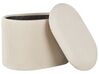 Velvet Storage Pouffe Light Beige RICHLAND_928628