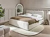 Ottoman Bed LUNAN Boucle White 180 x 200 cm (EU Super King)